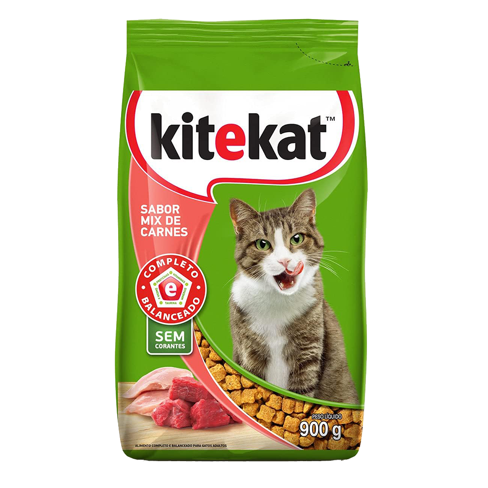 Ração P/Gato Kit e Kat Mix de Carnes