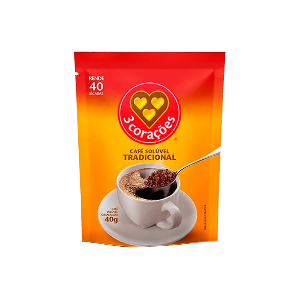Café 3 Corações Solúvel Granulado Tradicional -  R$ 5,48