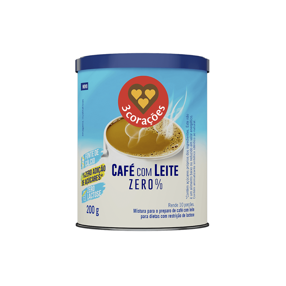 Café C/Leite 3 Corações Zero Lactose