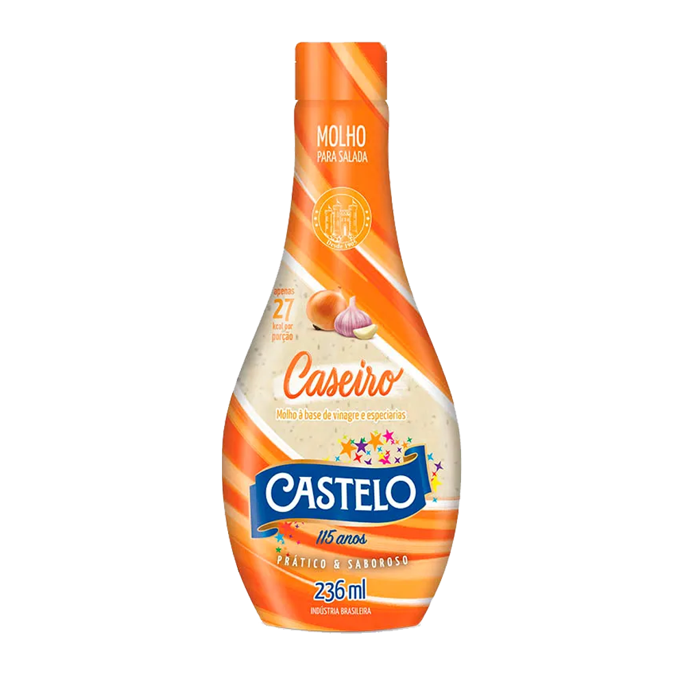 Molho P/Salada Castelo 236ML - R$ 9,99 -  50% DESC.NA 2.UNIDADE - A UNIDADE SAI POR 