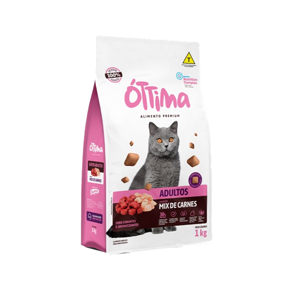 Ração Óttima Para Gatos Adultos Mix Carne (Exceto Castrados)