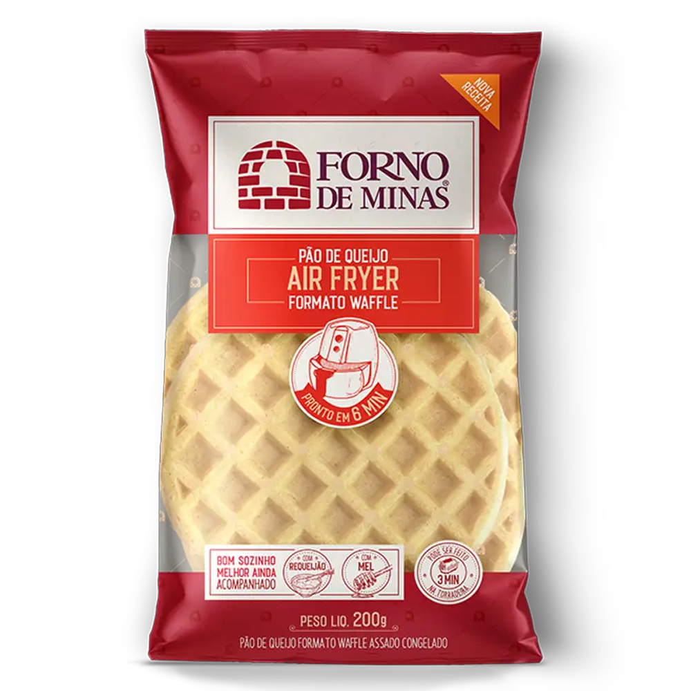 Pão de Queijo Forno de Minas Formato Waffle