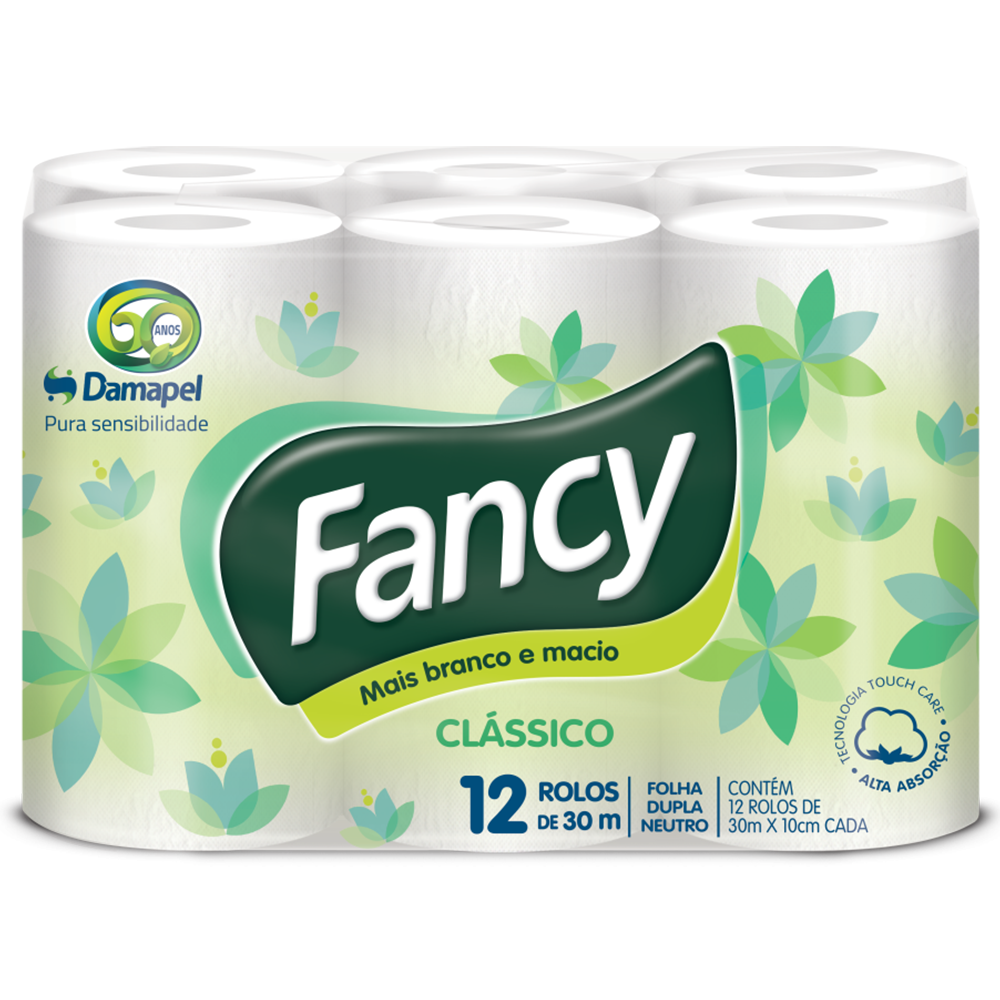 Papel Higiênico Fancy Folha Dupla 30M