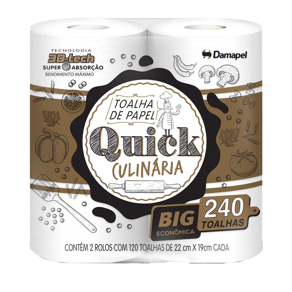 Toalha de Papel Quick Big 240 Folhas