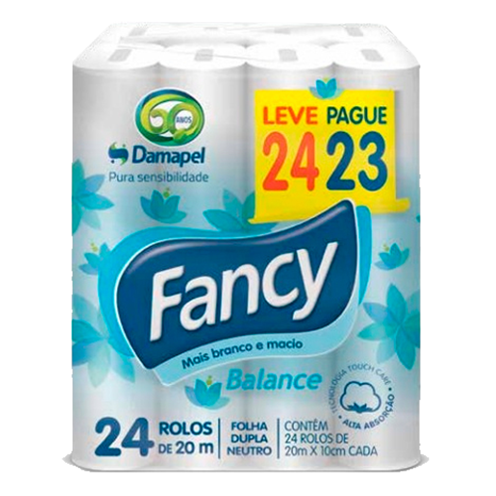 Papel Higiênico Fancy Balance Folha Dupla 20M 