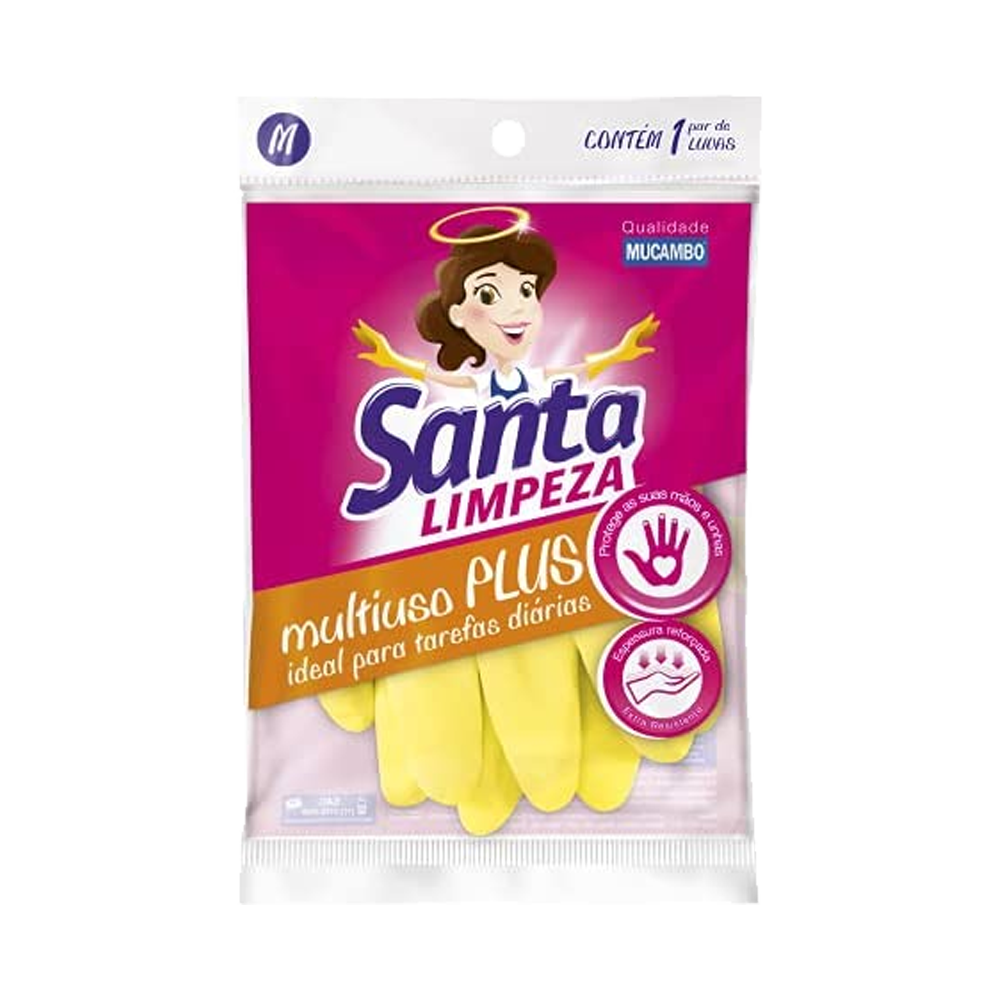 Luva Látex Amarela Sta.Limpeza