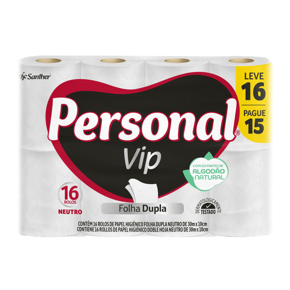 Papel Higiênico Personal Vip Folha Dupla