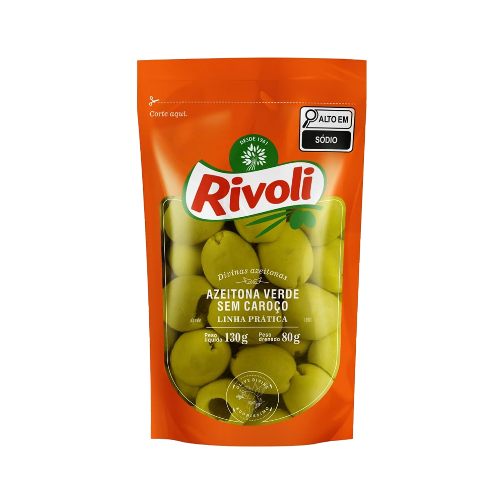 Azeitonas Verdes S/Caroço em Conserva Rivoli 