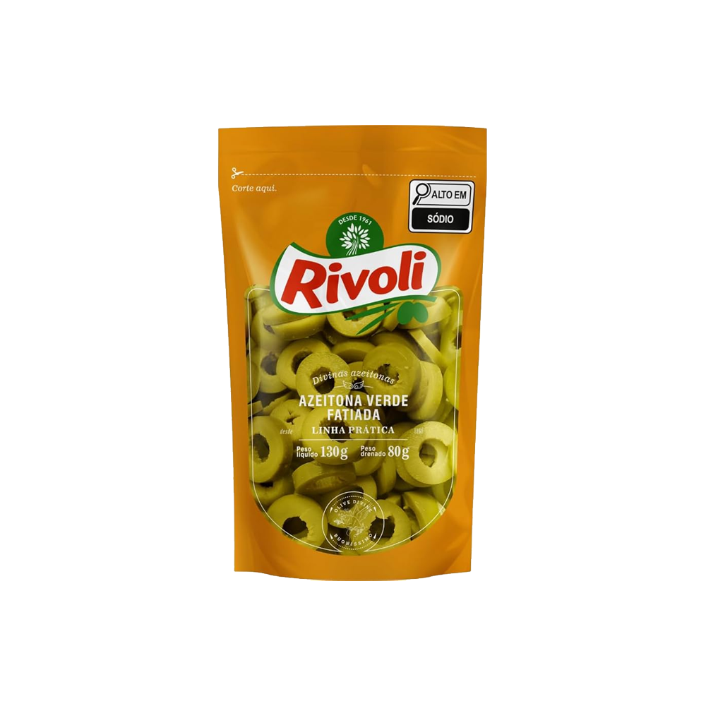 Azeitonas Verdes Fatiadas em Conserva Rivoli 