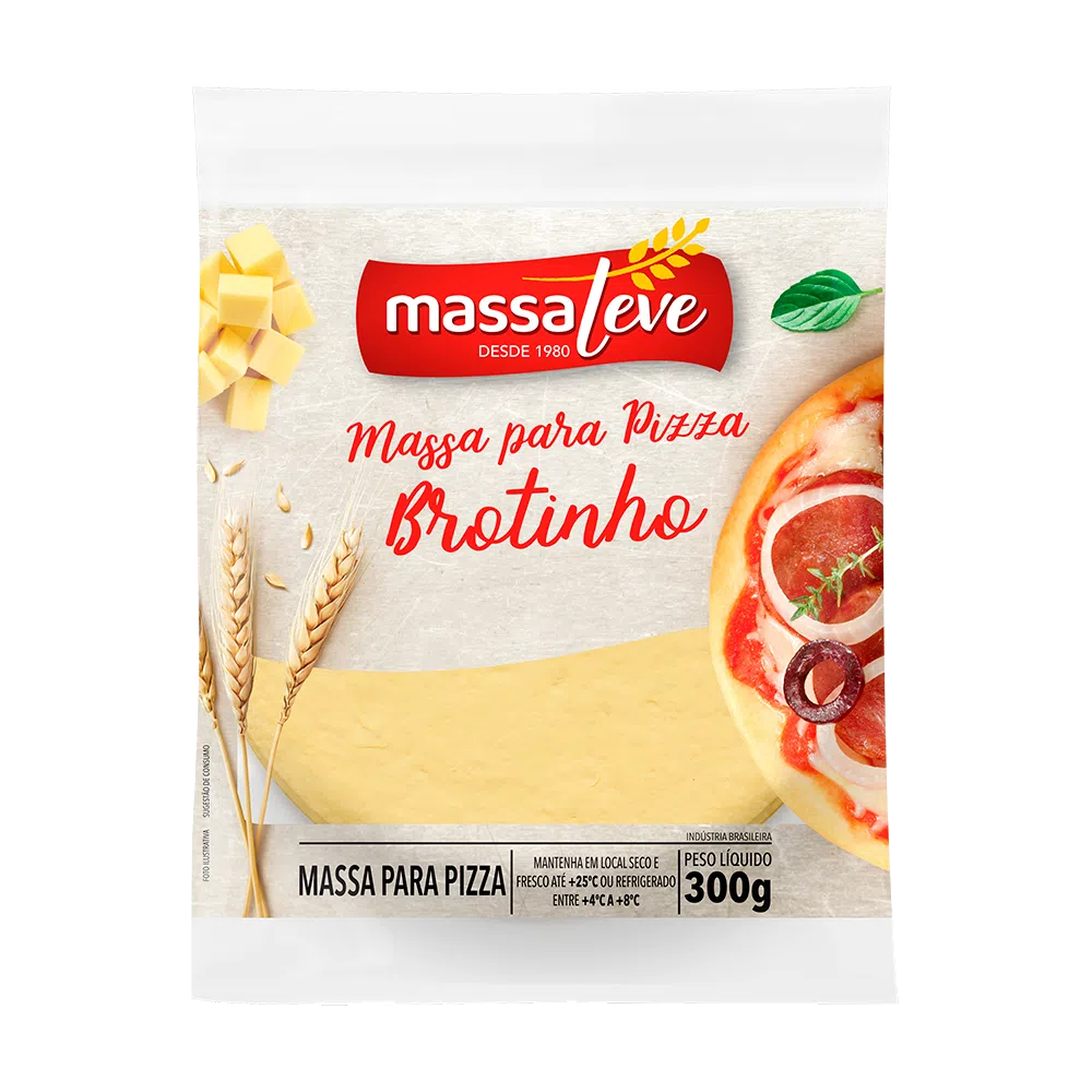 Pizza Massa Leve Brotinho C/8