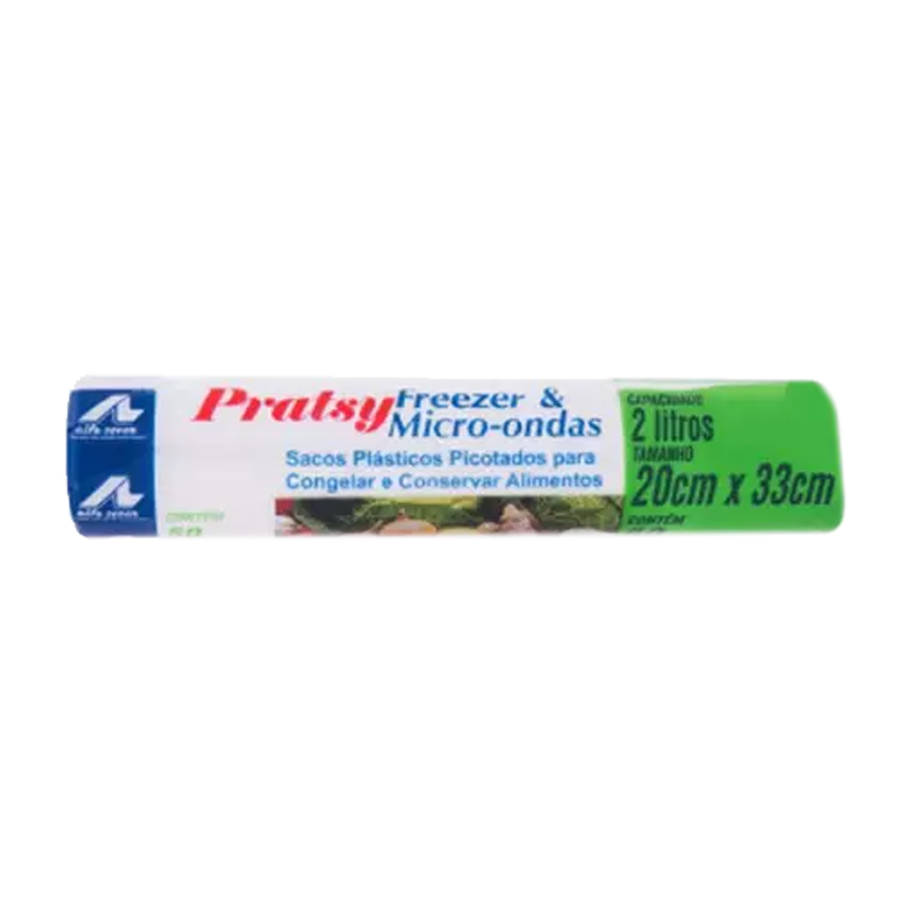 Sacos P/Freezer e Micro-ondas Pratsy 20cm x 33cm