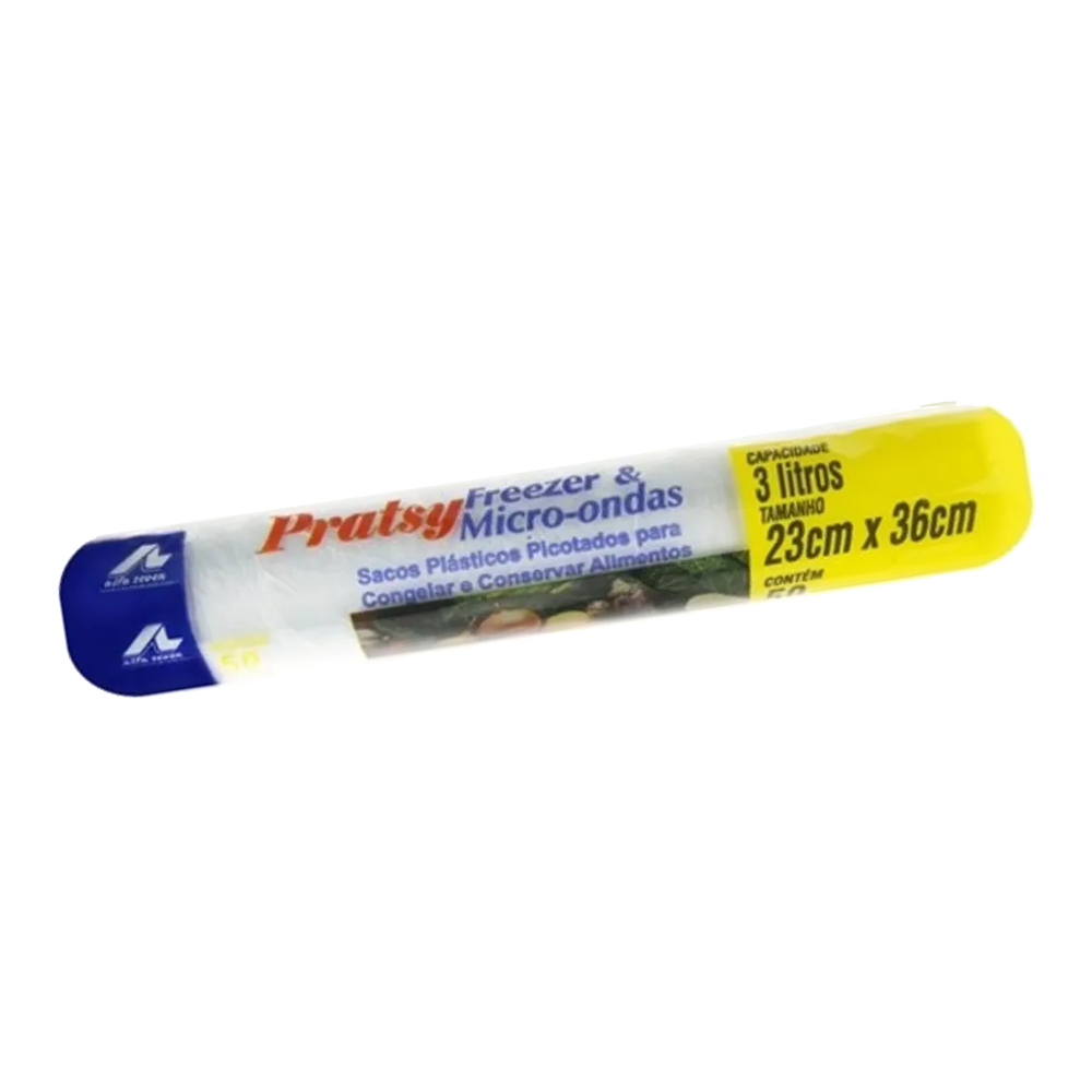 Sacos P/Freezer e Micro-ondas Pratsy 23cm x 36cm