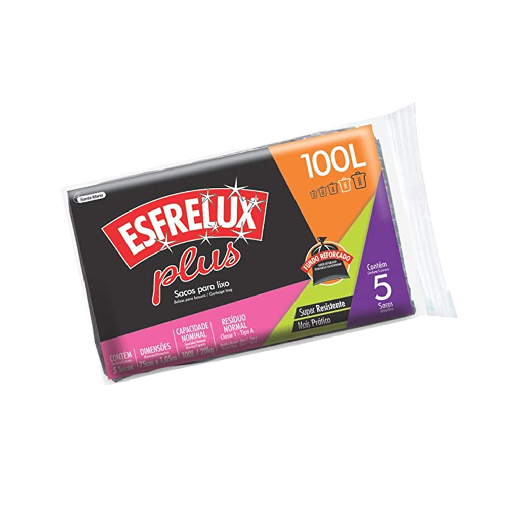 Sacos P/Lixo Esfrelux (Exceto Plus) 15L-20/30L-10/50L-10/100L-5