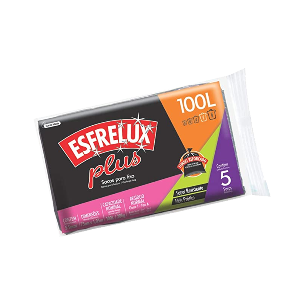 Saco Para Lixo Esfrelux (15L - 20 / 30L - 10 / 50L - 10 / 100L -5 )