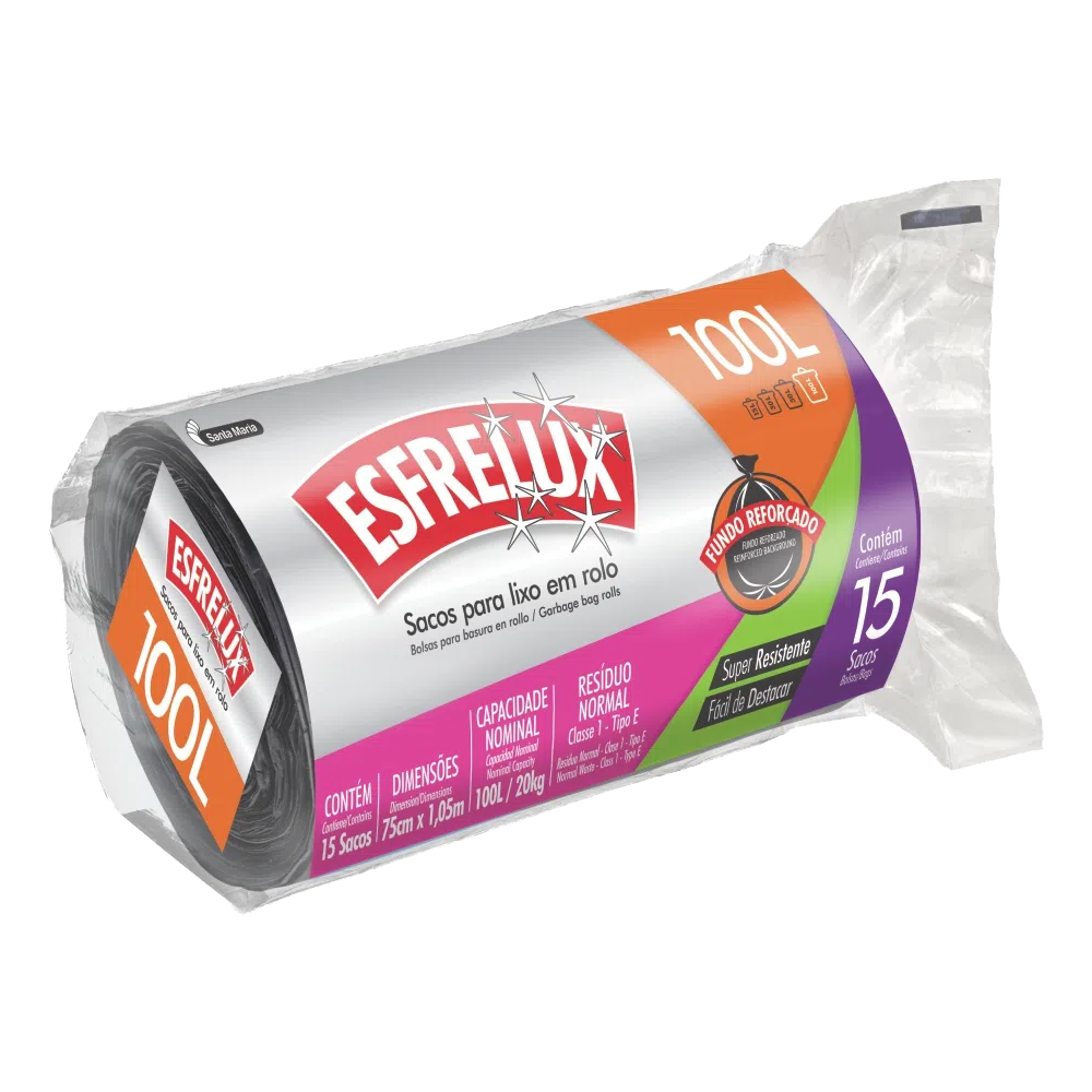 Saco Para Lixo Esfrelux (100L-15/ 50L-30 / 30L-30 / 15L-60)