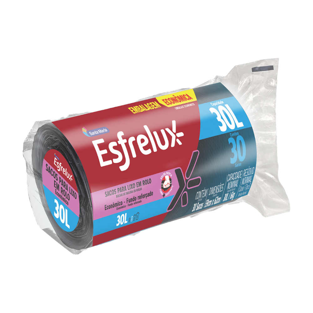 Saco para Lixo Esfrelux (100L-15/ 50L-30 / 30L-30 / 15L-60)