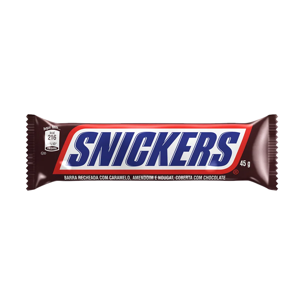 Chocolate Snickers - R$ 3,05 -  50% DESC.NA 2.UNIDADE  - A UND.SAI POR 