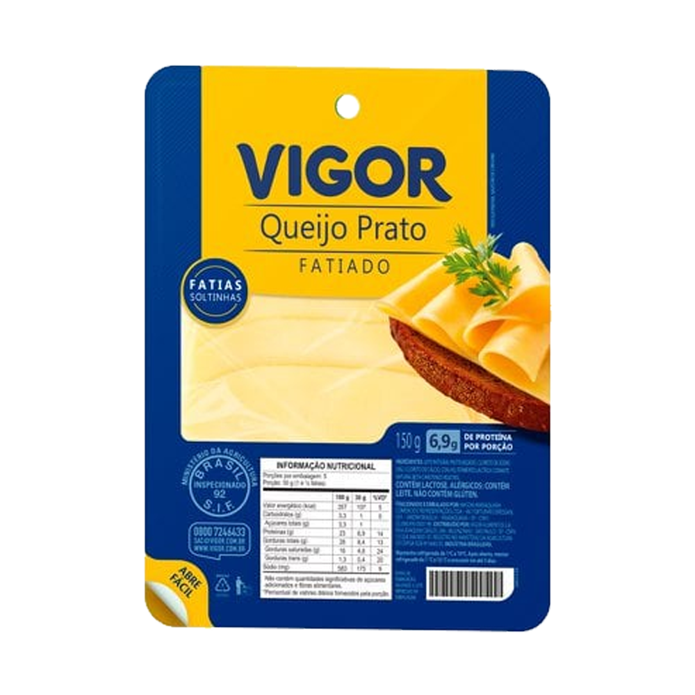 Queijo Prato  Fatiado Vigor
