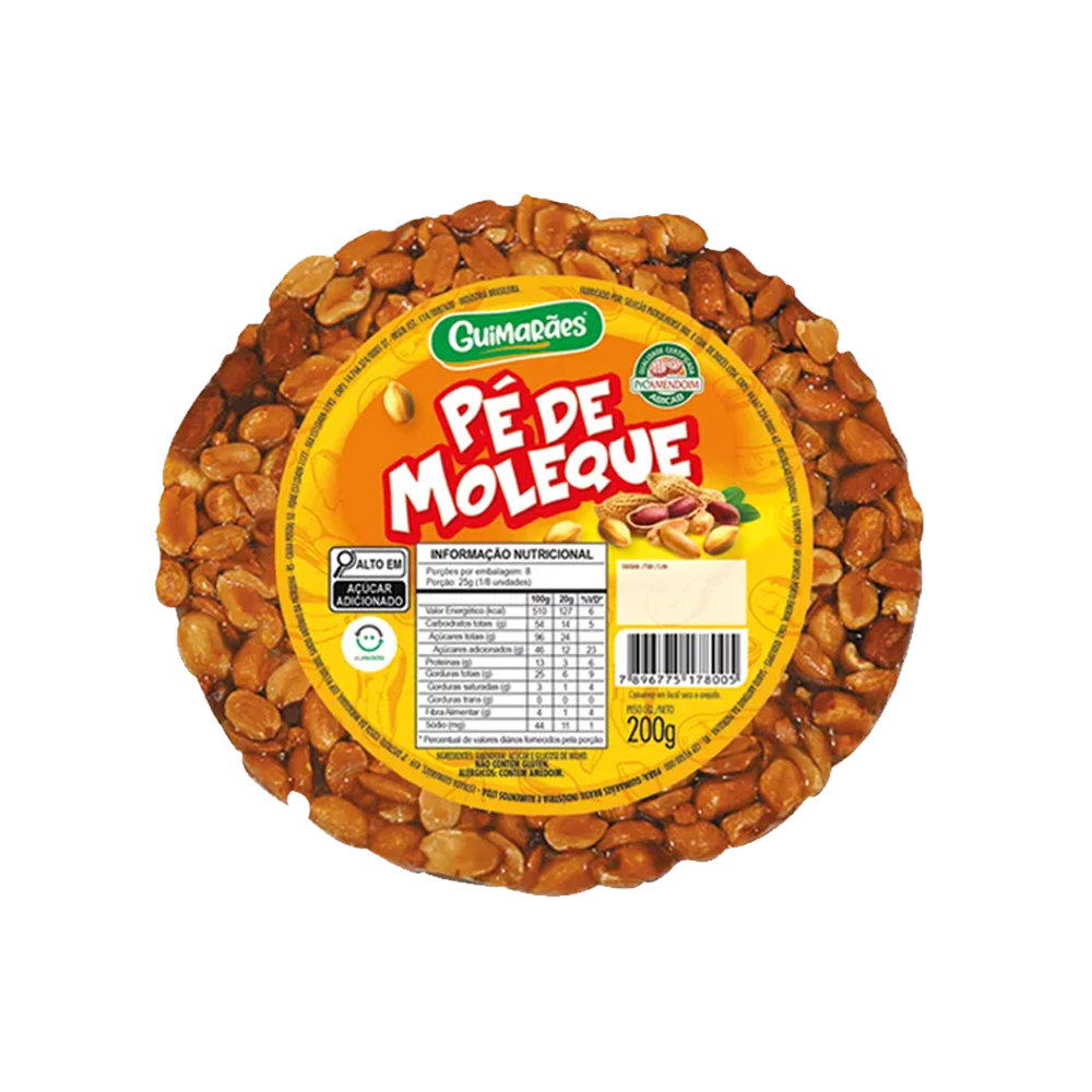 Pé de Moleque C/Açúcar Mascavo e Melado Guimarães