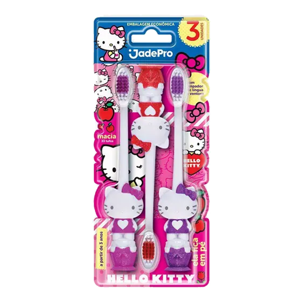 Escova Dental Jadefrog Hello Kitty Macia