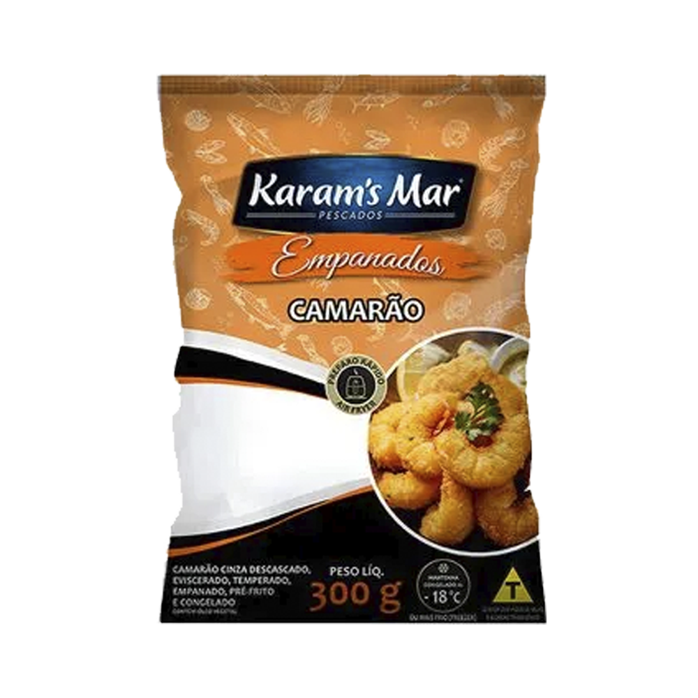 Camarão Cinza Descascado Empanado Karam's