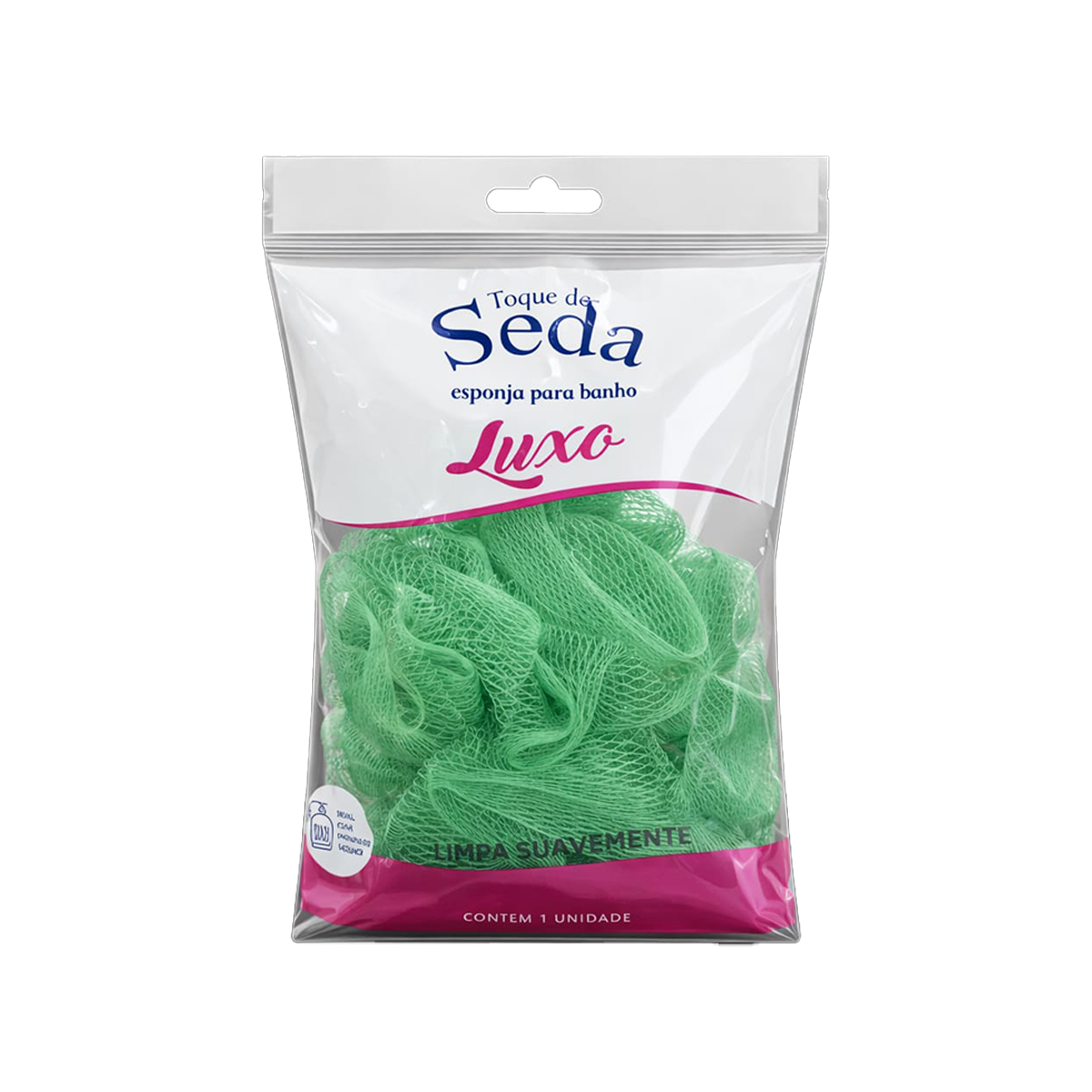 Esponja P/Banho Nylon Toque de Seda Luxo