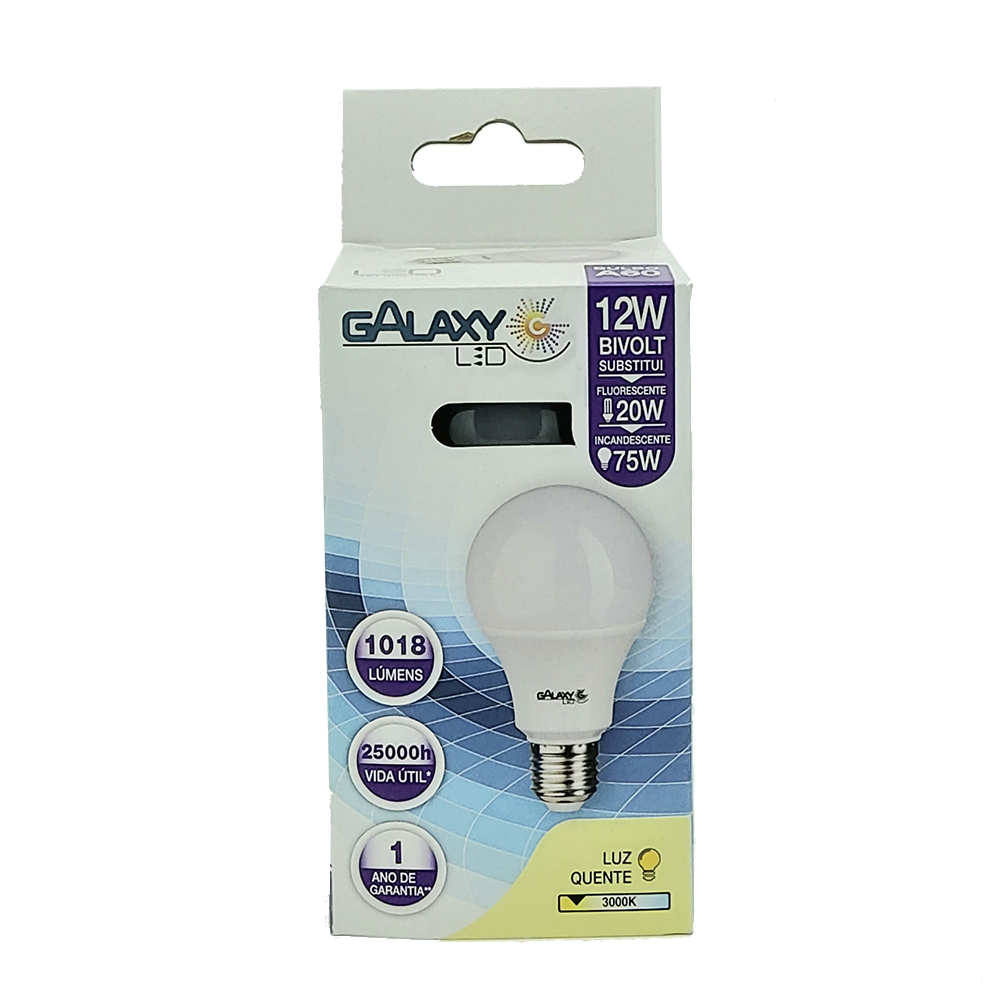 Lâmpada Galaxy Led Bulbo 12W 3000K Bivolt