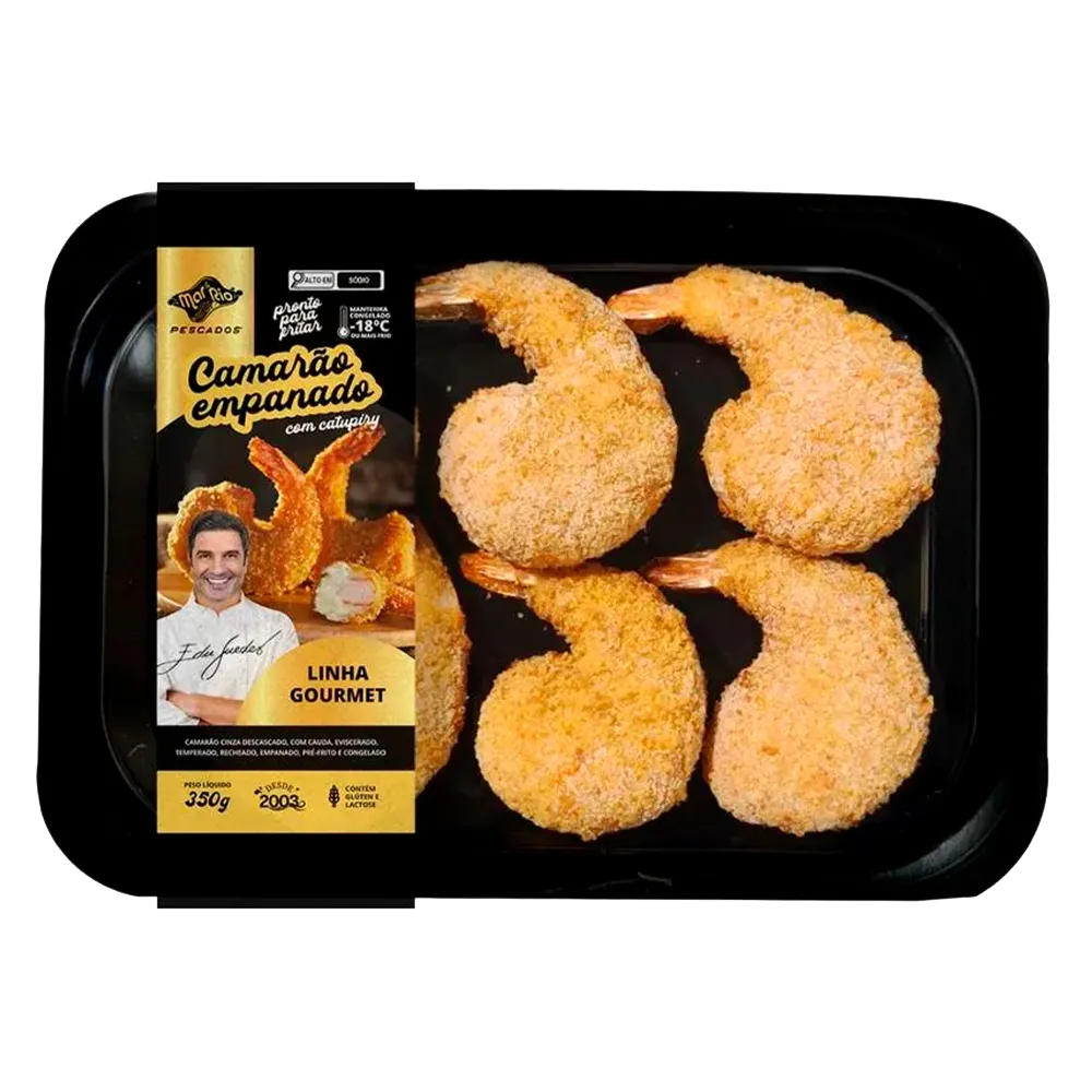 Camarão Cinza Empanado Recheado C/Catupiry Mar & Rio