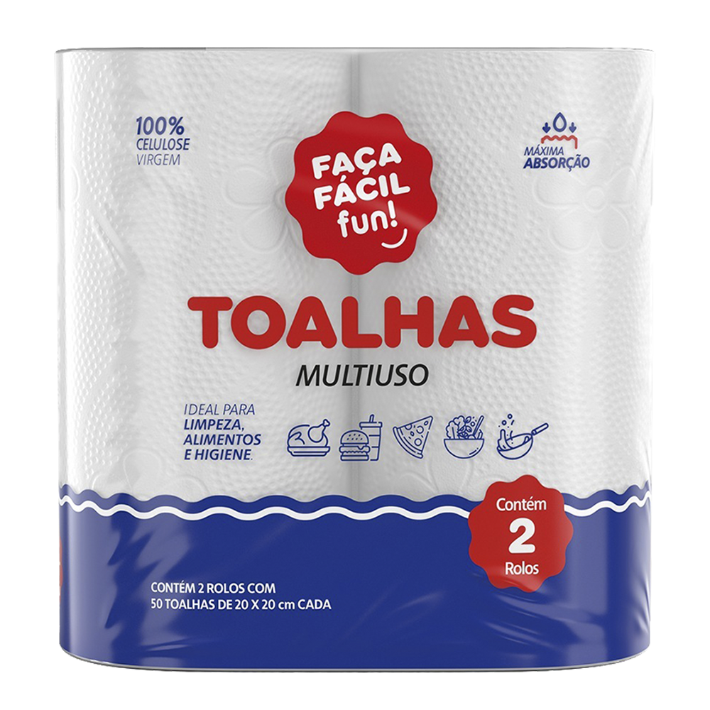 Toalha de Papel Faça Fácil 100FL
