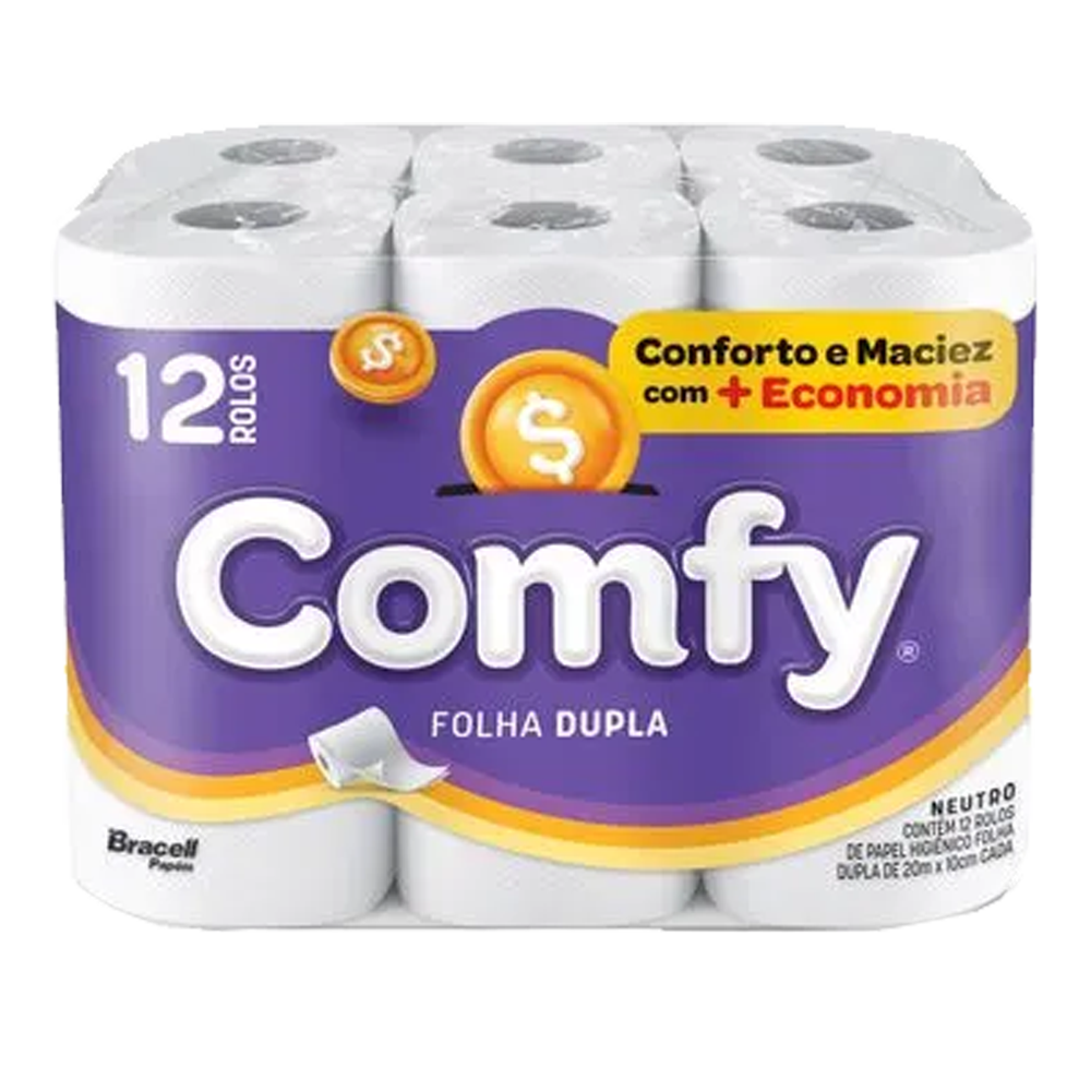 Papel Higiênico Comfy Folha Dupla 20M