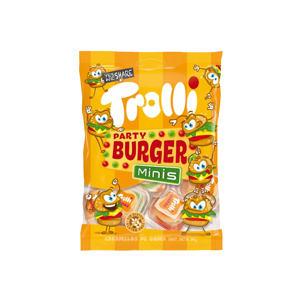 Bala de Goma Trolli Party Burguer Minis