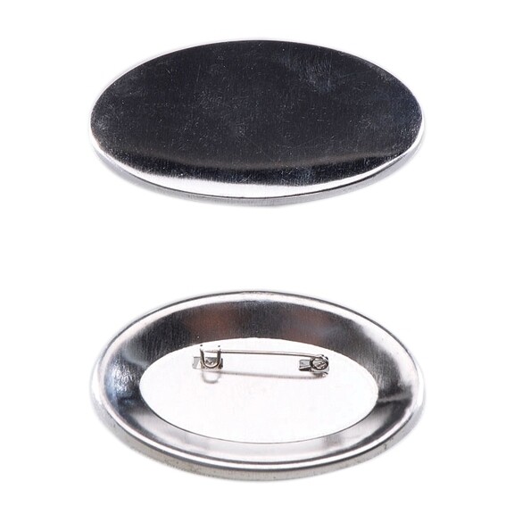 100 oval buttons with pin 45mm x 69mm bild 1