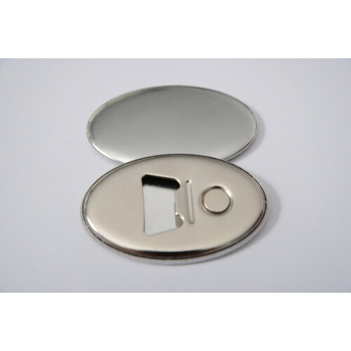 100 oval buttons 45mm x 69mm with bottle opener bild 1