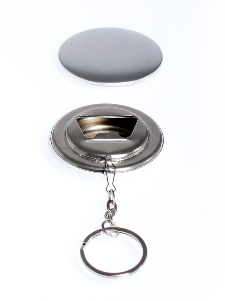 100 round badges 50mm with bottle opener bild 1