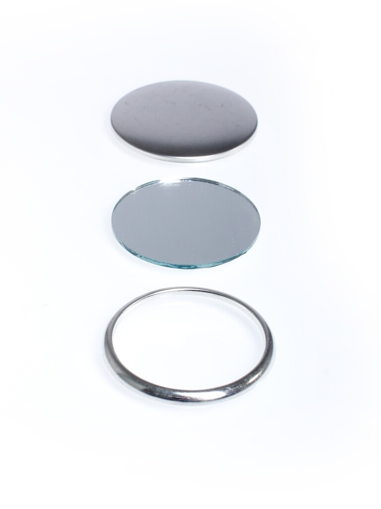 100 badges with make-up mirror 50mm bild 1