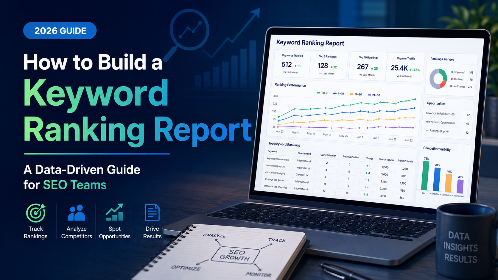 FollowEngine keyword ranking report dashboard / FollowEngine关键词排名报告仪表盘
