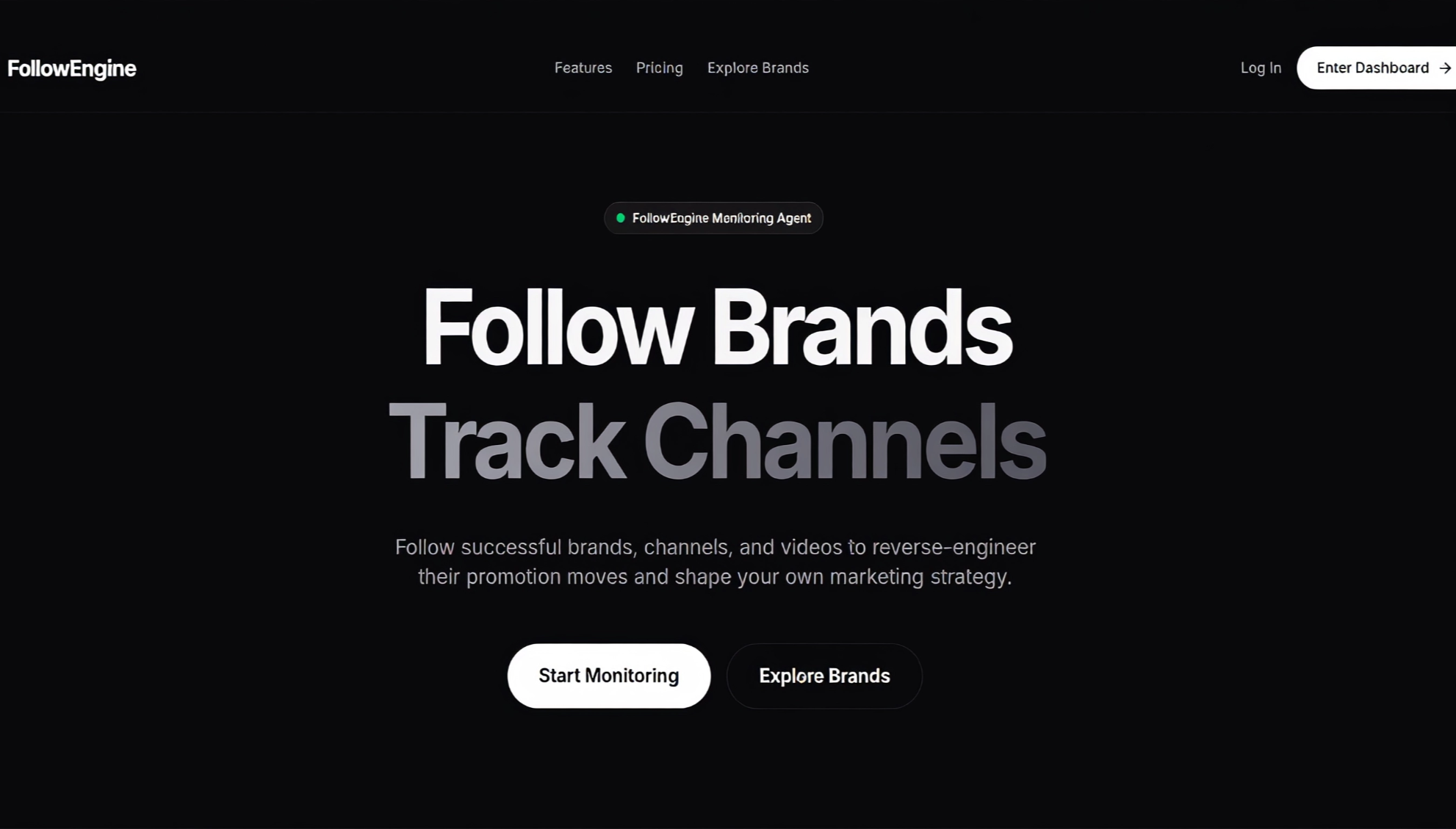 FollowEngine AI competitive intelligence platform dashboard