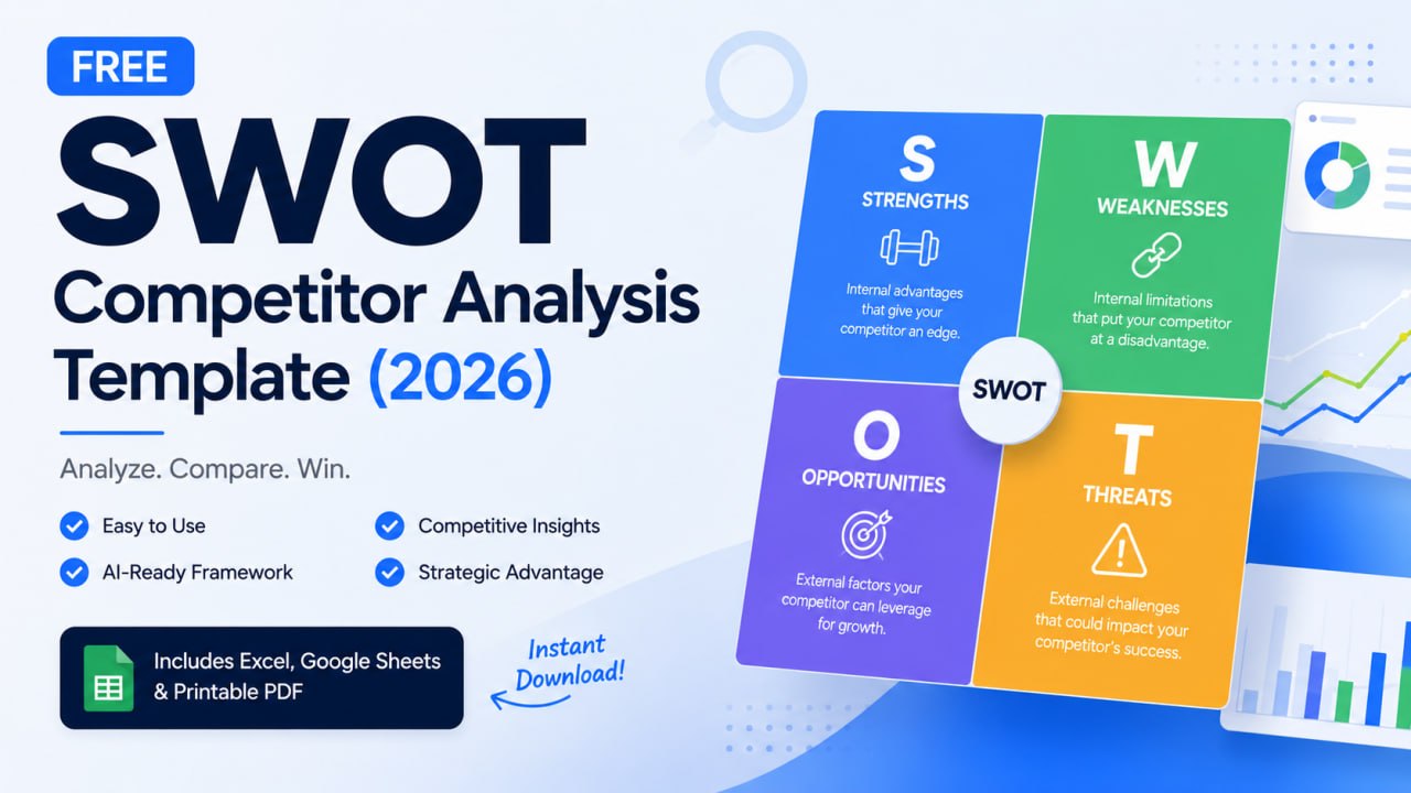 Free SWOT Competitor Analysis Template