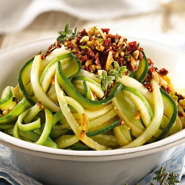 Deliciosos espeguetis de zucchini