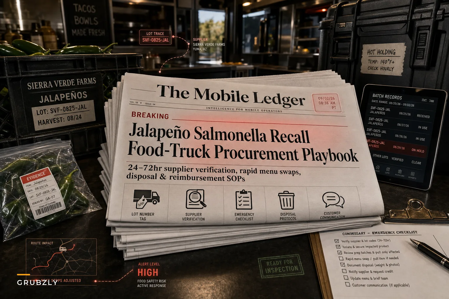 After the Jalapeño Salmonella Recall: A Food-Truck Procurement & Menu Playbook for Rapid Substitutions, Safe Sourcing and Customer Trust
