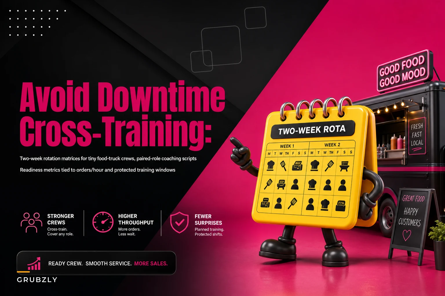 Cross-training rota templates to build redundancy in tiny crews