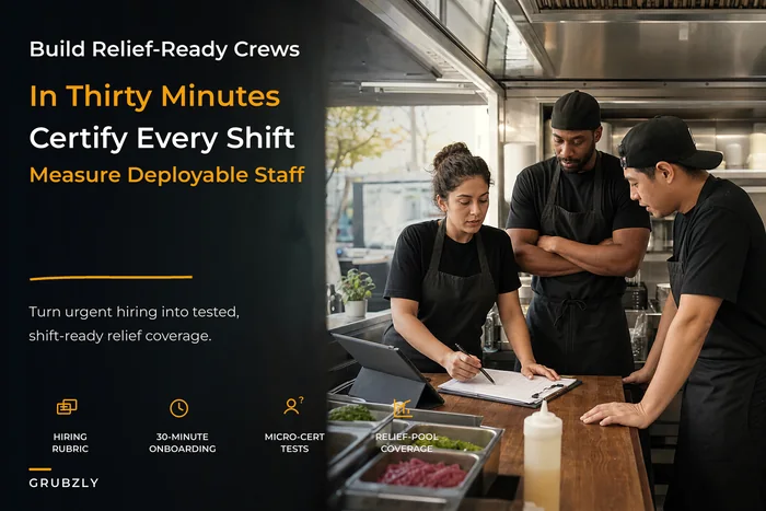 Measurable staffing system for food trucks and tiny crews