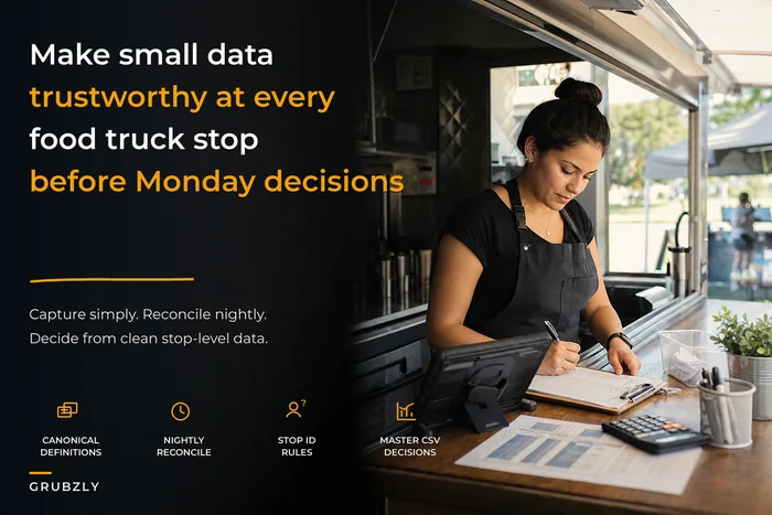 Small-data governance playbook for food truck operators