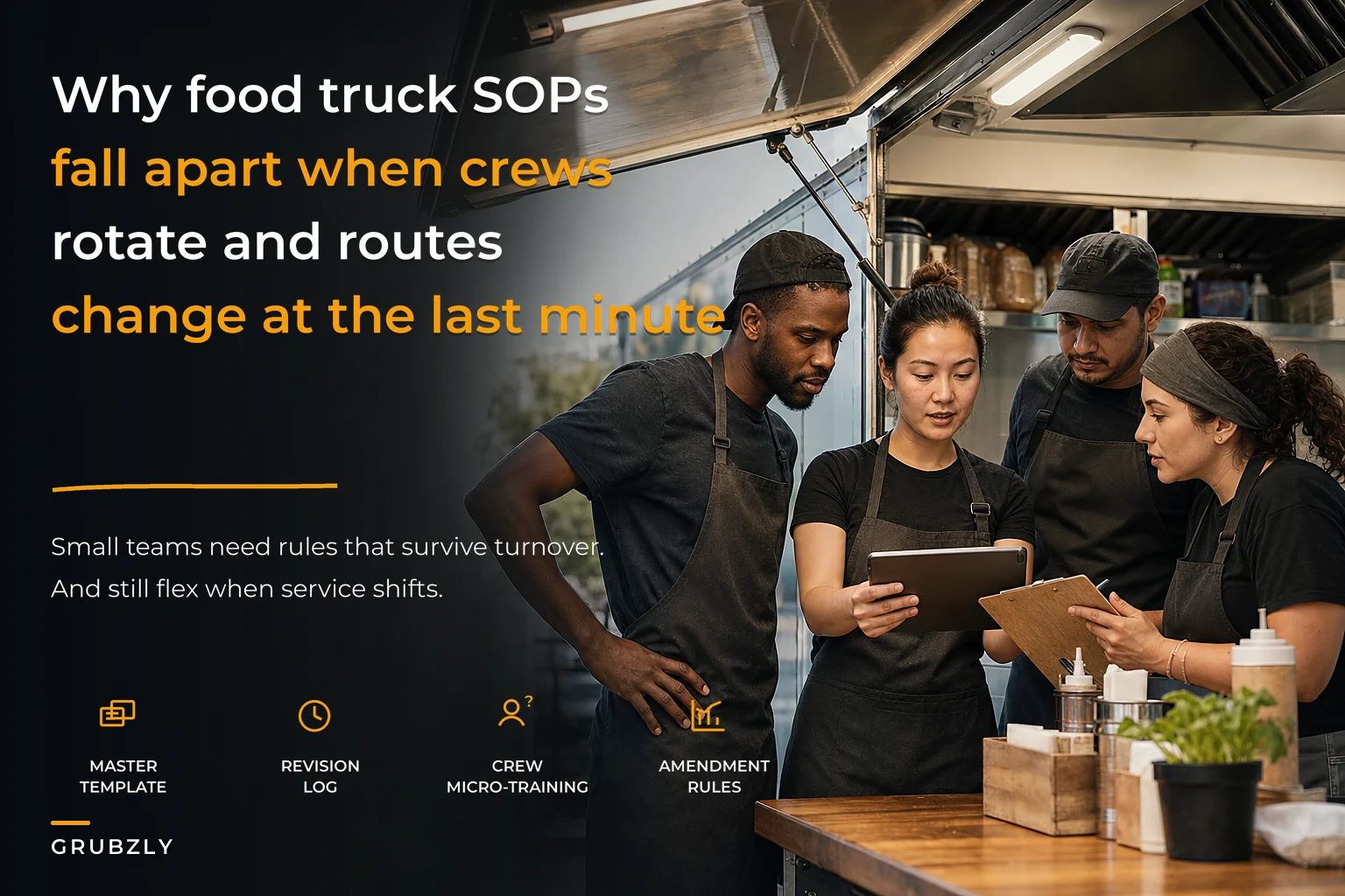 SOP governance that sticks: lightweight version control, micro‑training and emergency amendment rules for food trucks