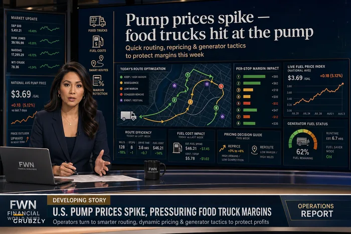 When pump prices spike: routing, pricing and generator tactics food trucks can use to protect margins