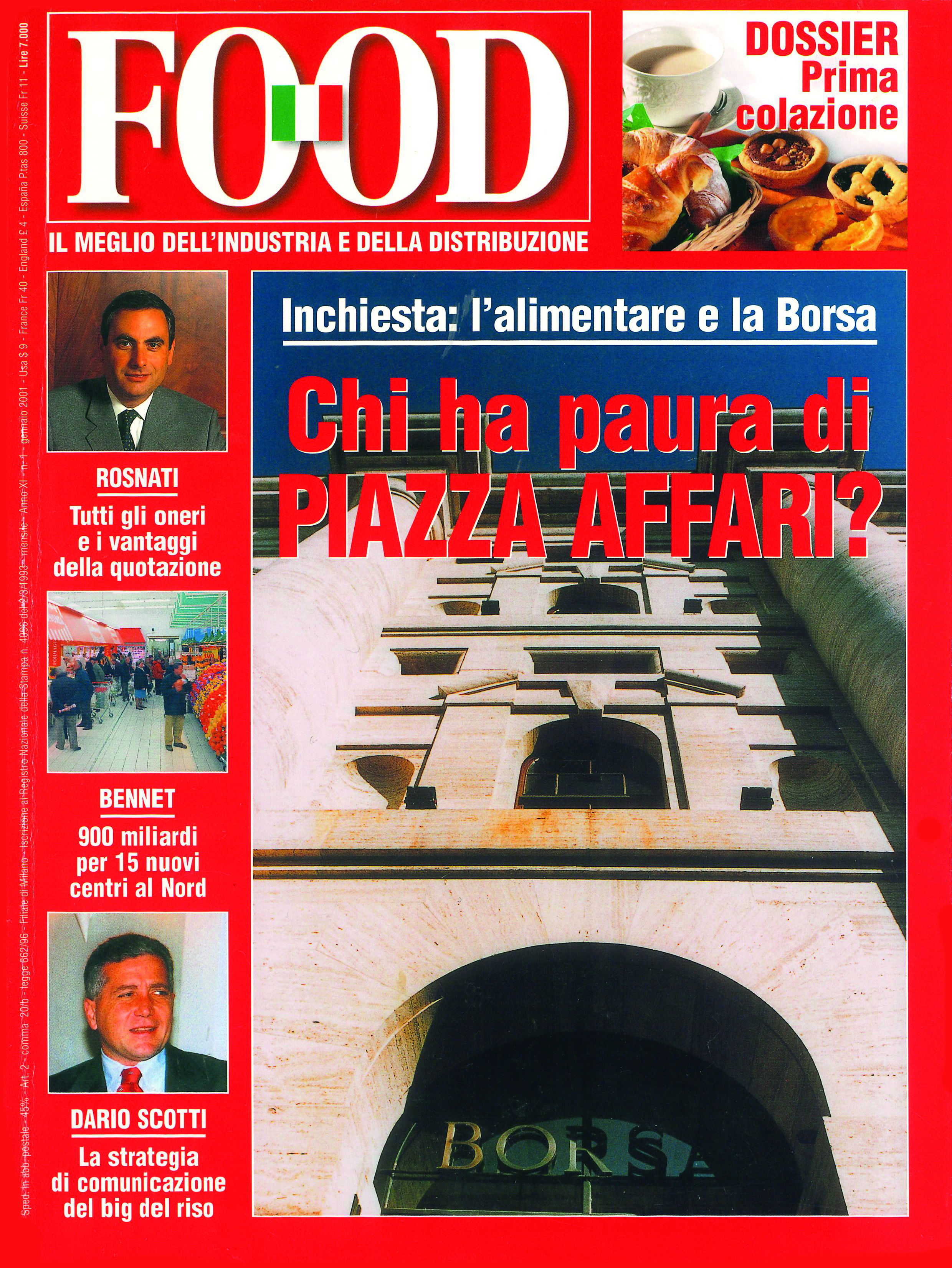 Copertina FOOD Gennaio 2001