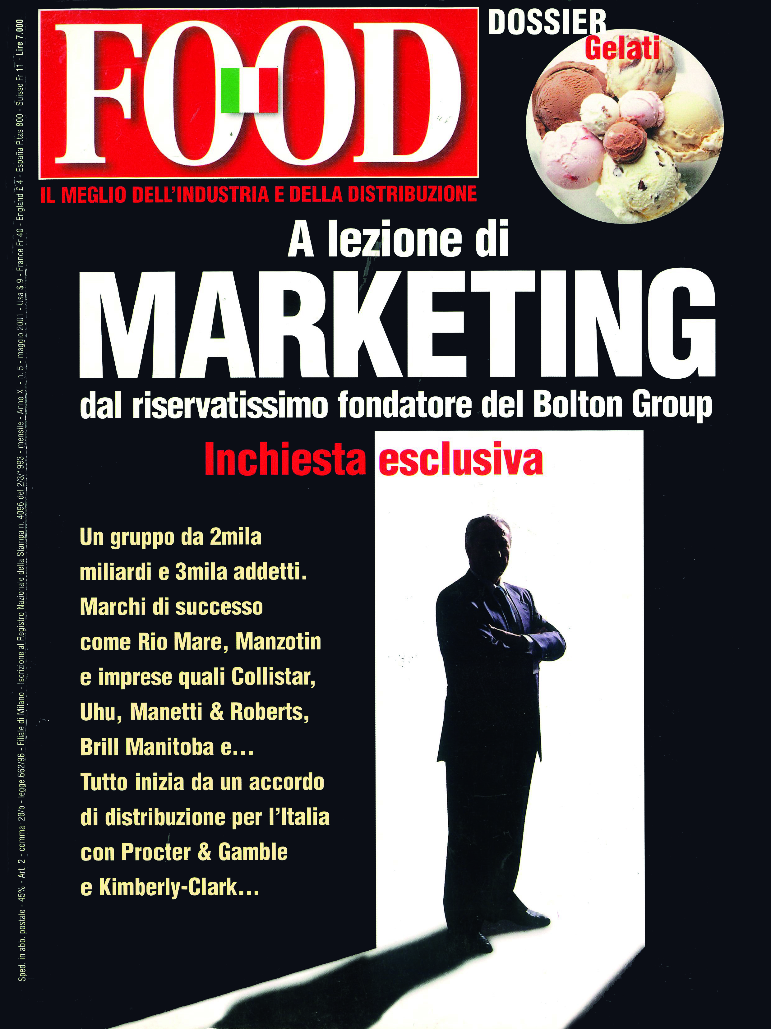 Copertina FOOD Maggio 2001