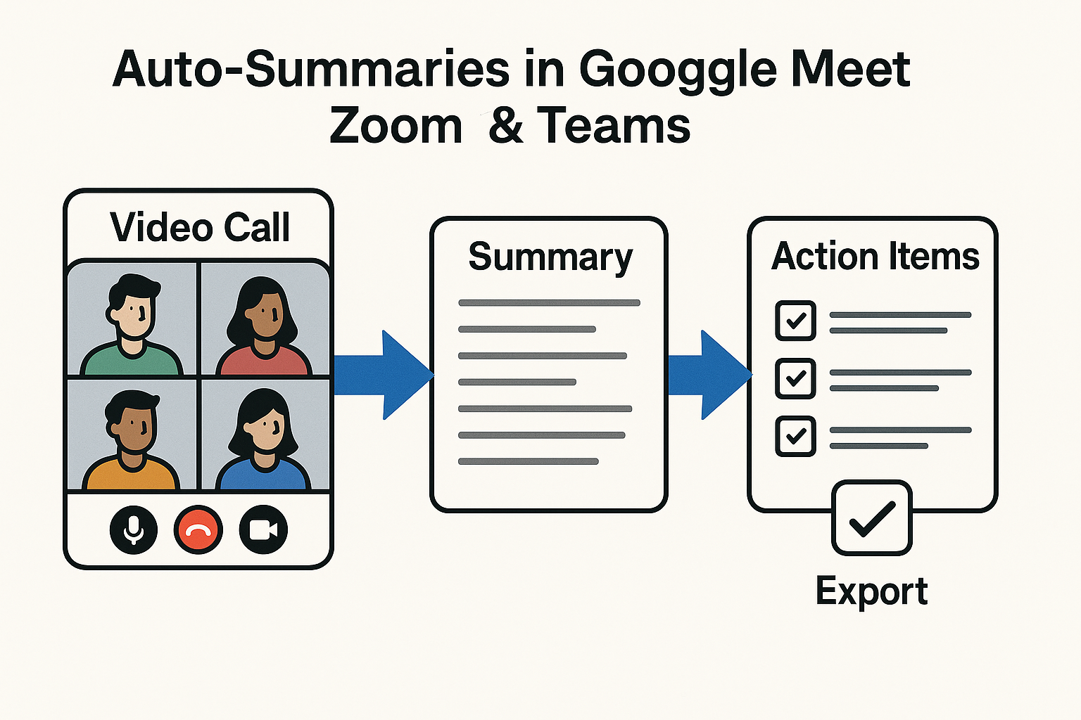 Auto Summaries in Google Meet, Zoom and Teams