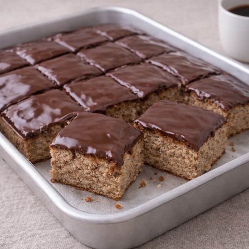 Kanelkage med chokoladeglasur