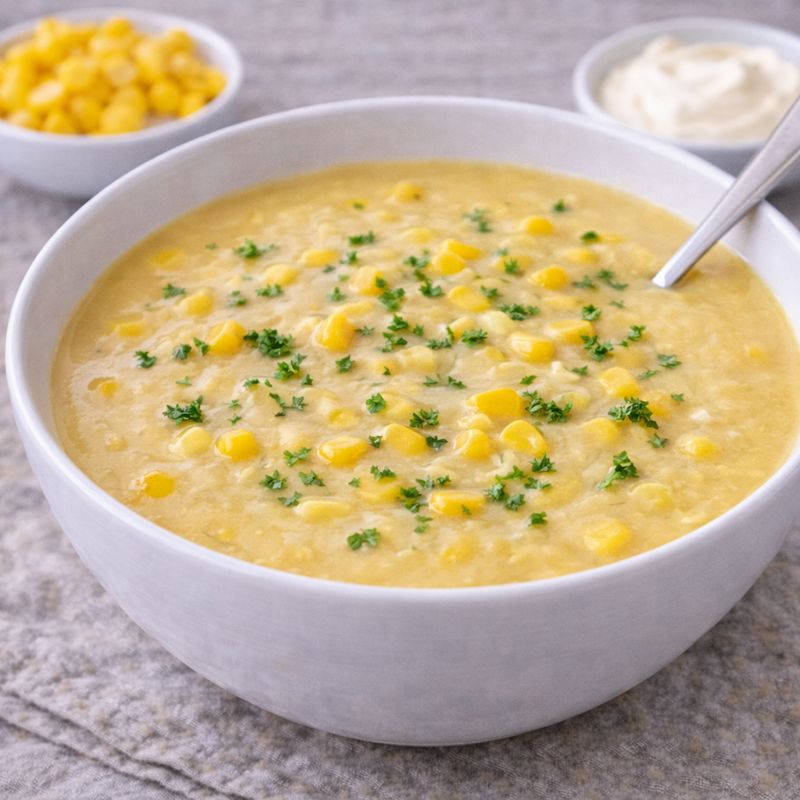 Mild majssuppe